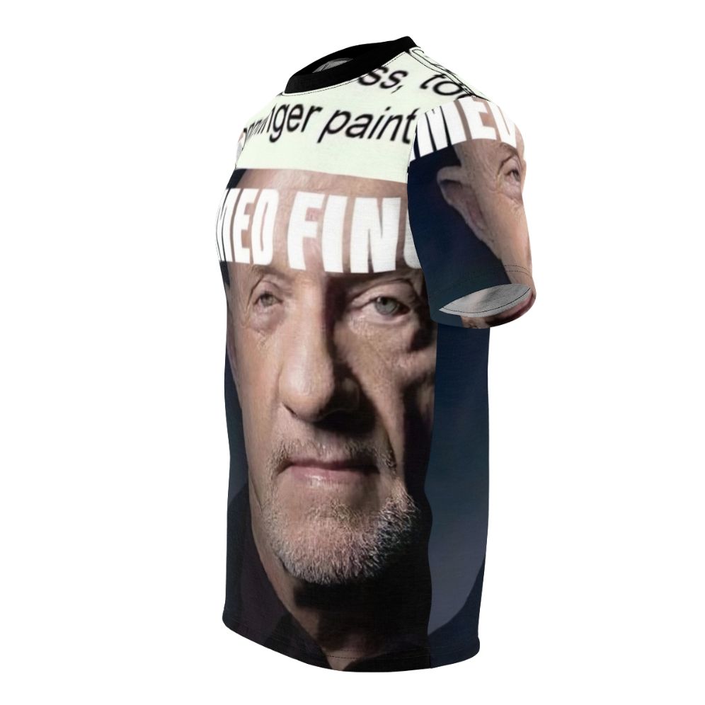 Unofficial "Kid Named Finger" AOP T-Shirt featuring a Breaking Bad inspired meme design - men left