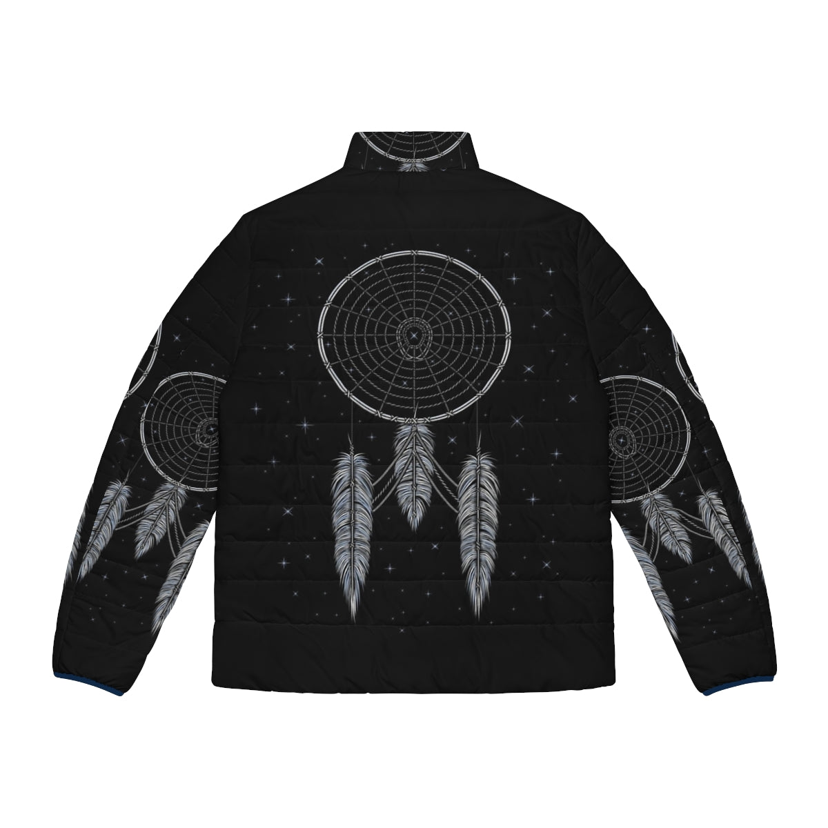 Star Trek inspired puffer jacket with a dream catcher design - Back