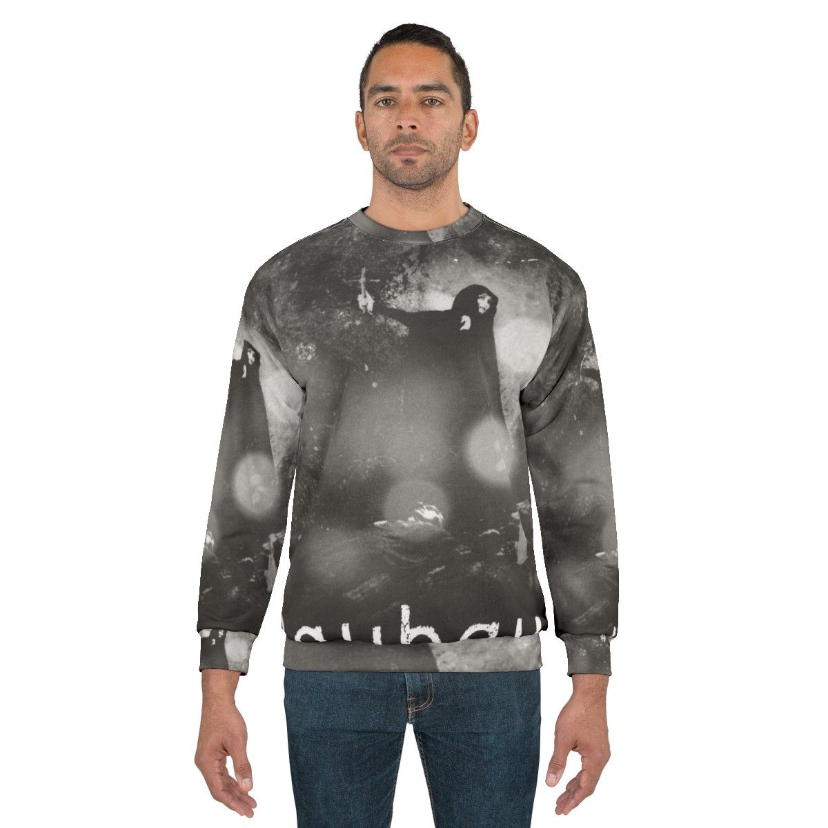 Gothic vintage horror mourning sweatshirt - men