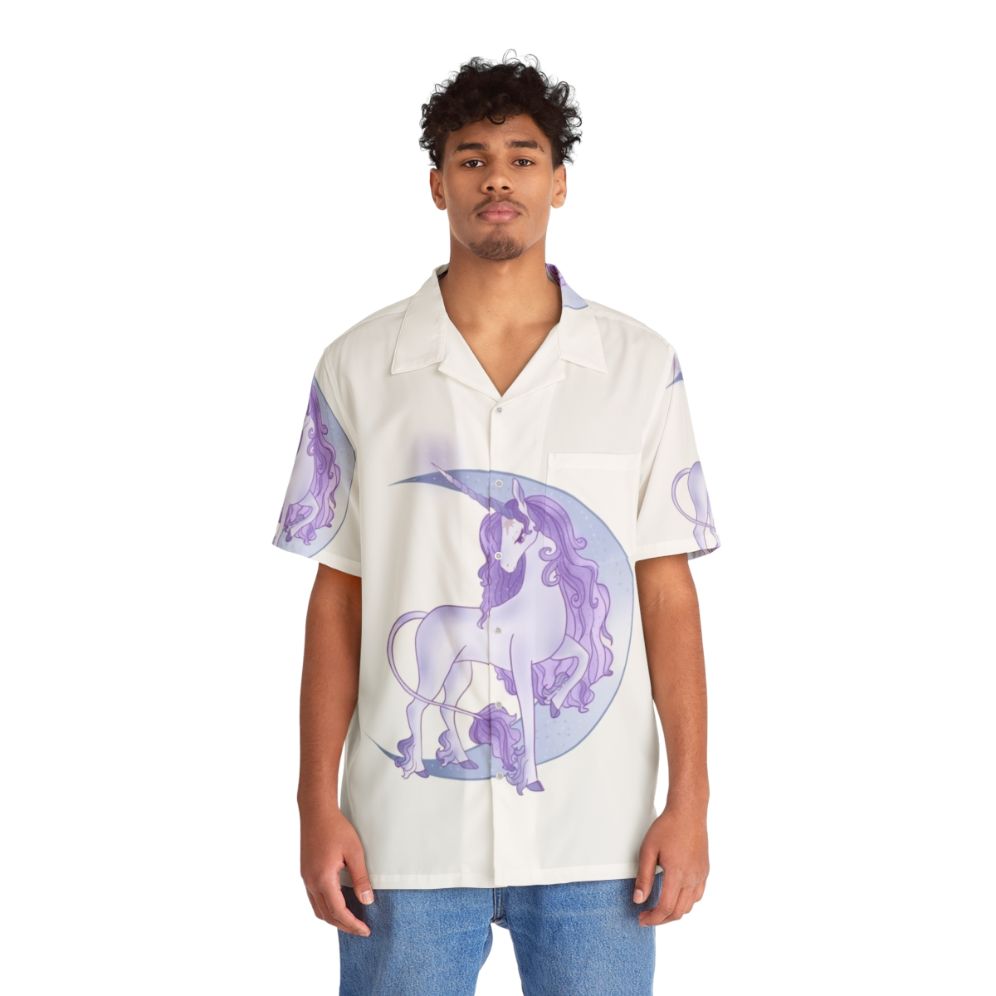 Magical unicorn moon Hawaiian shirt - People Front