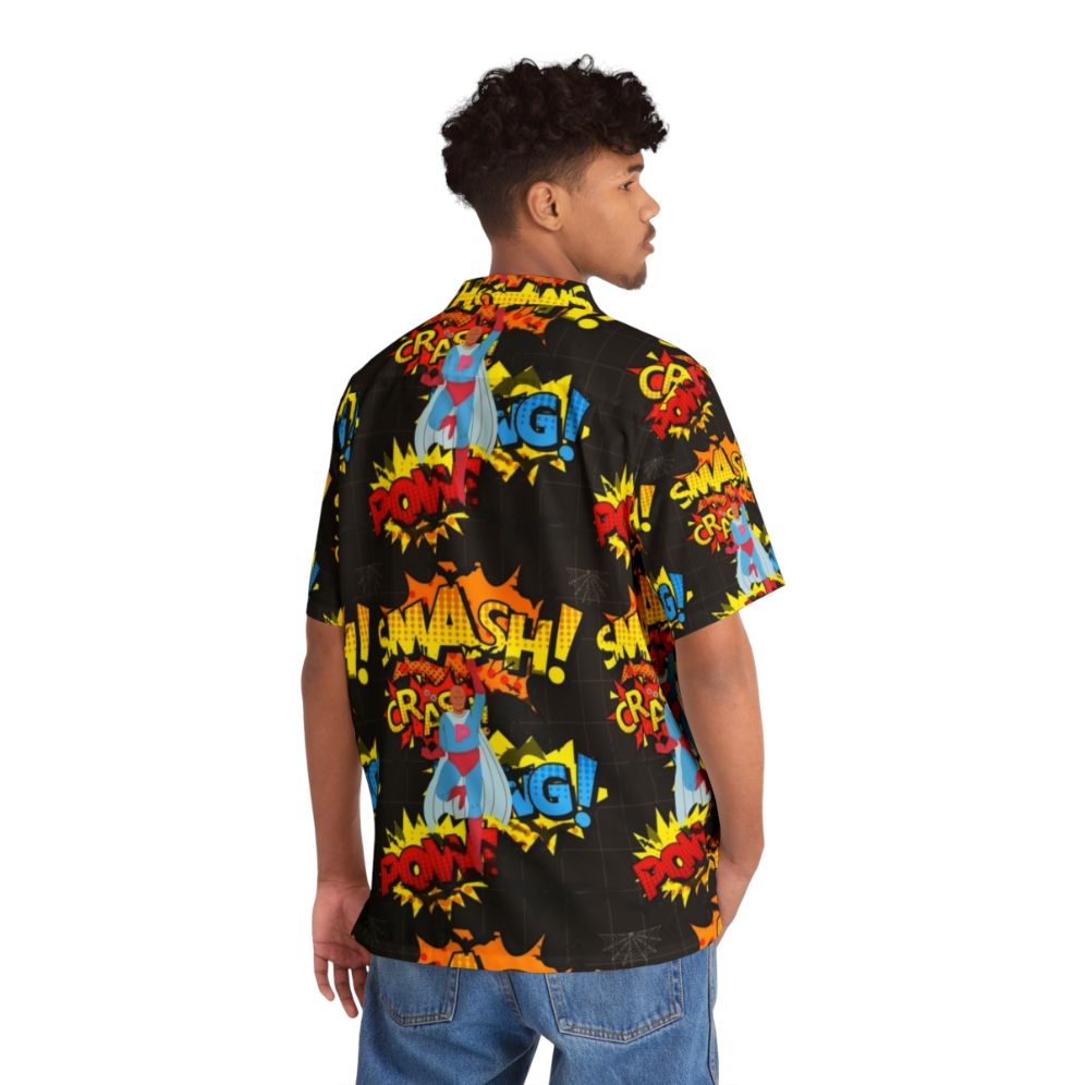 Classic Superhero Hawaiian Shirt with Hero Design - People Back