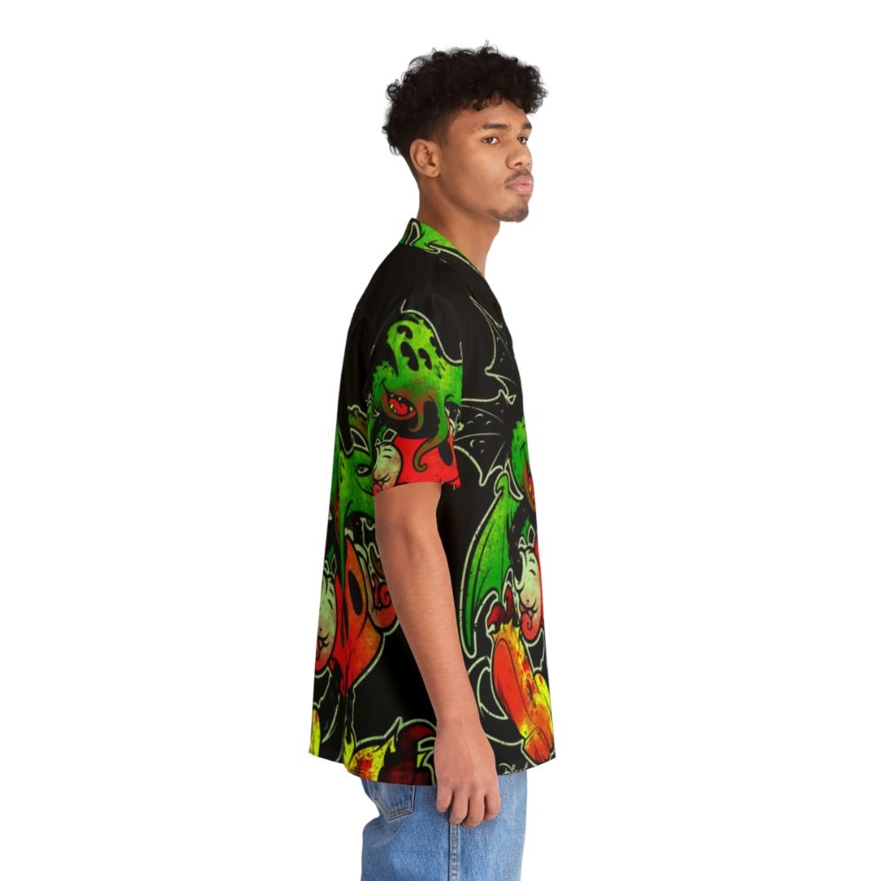 Mickhulhu Mouse Color Hawaiian Shirt featuring Cthulhu and Tentacle Design - People Pight