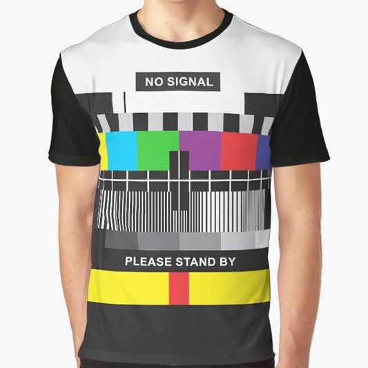 Retro TV No Signal Graphic T-Shirt