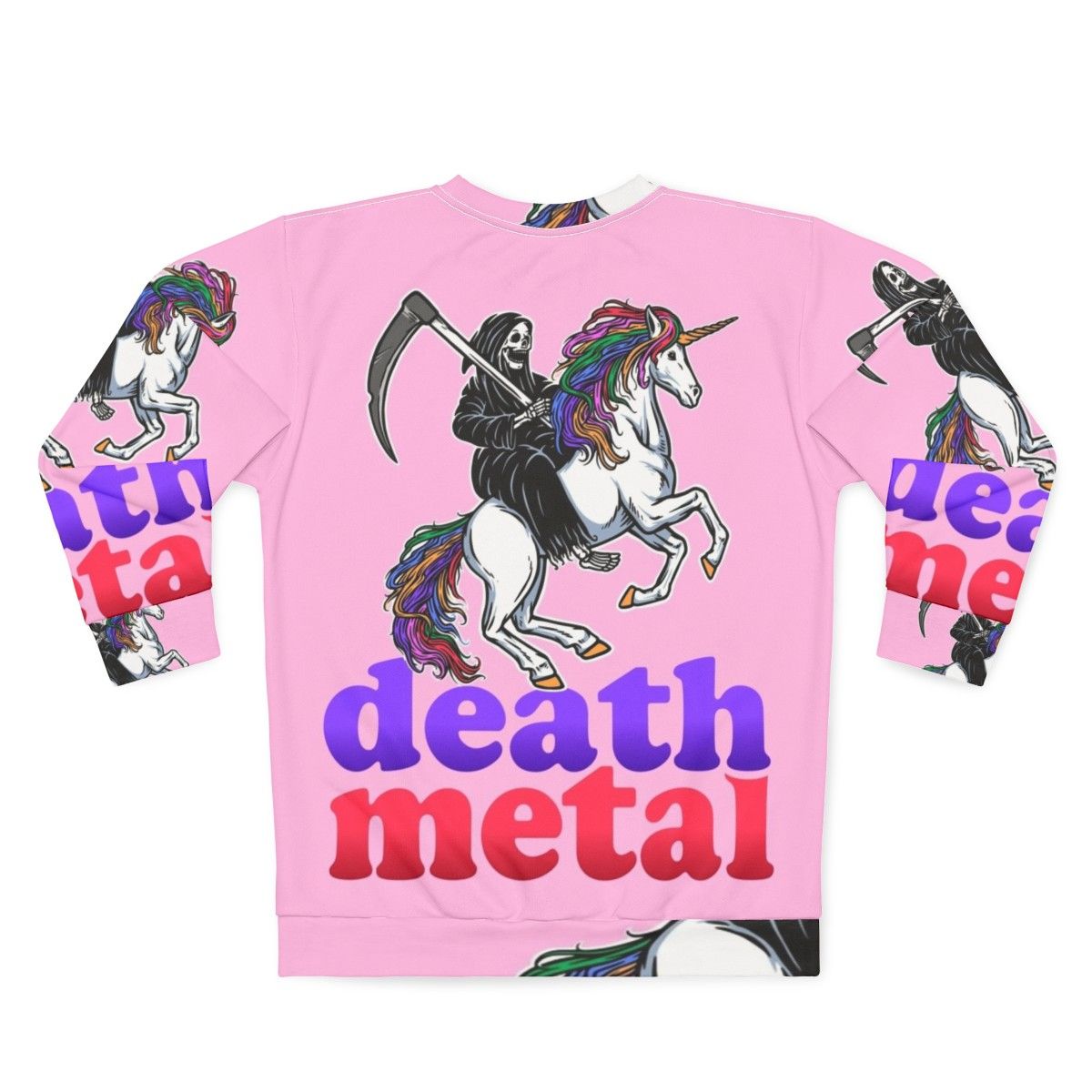 Death metal sweatshirt with grim reaper and scythe - Back