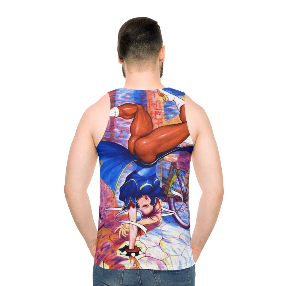 Chun Li Inspired Unisex Tank Top - men back