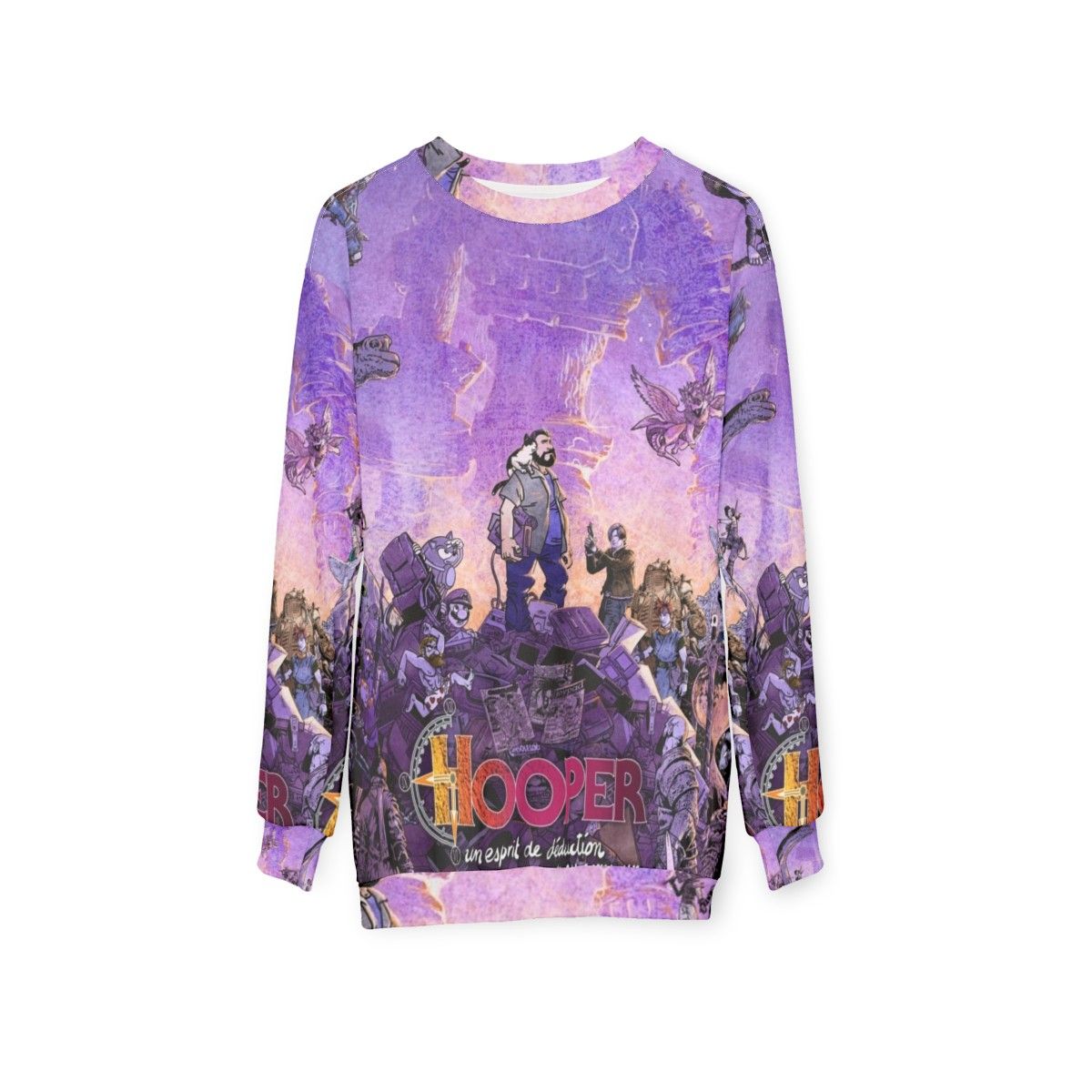 Big Bear Universe Sweatshirt featuring a graphic design of a bear in a cosmic universe - hanging