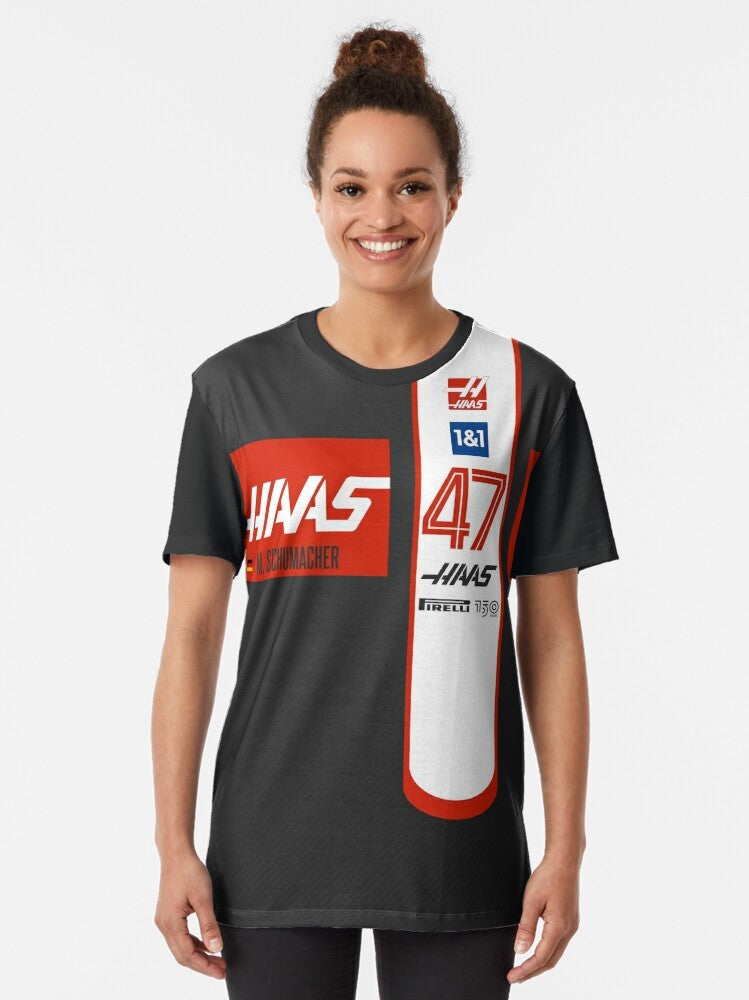 Mick Schumacher HAAS F1 2022 Graphic T-Shirt - Women