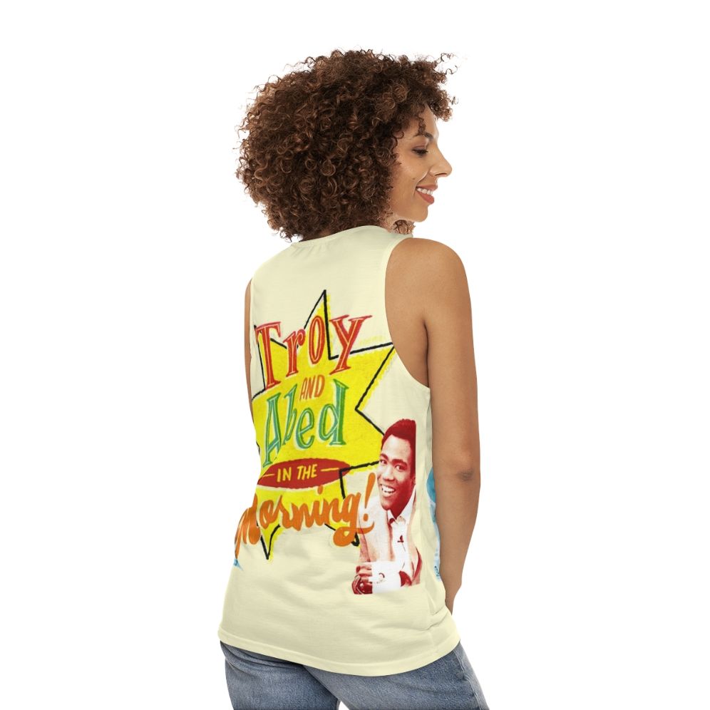 Community "Troy and Abed in the Morning" Unisex Tank Top - women back