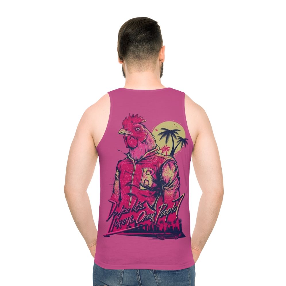 Hotline Miami Richard Unisex Tank Top - men back