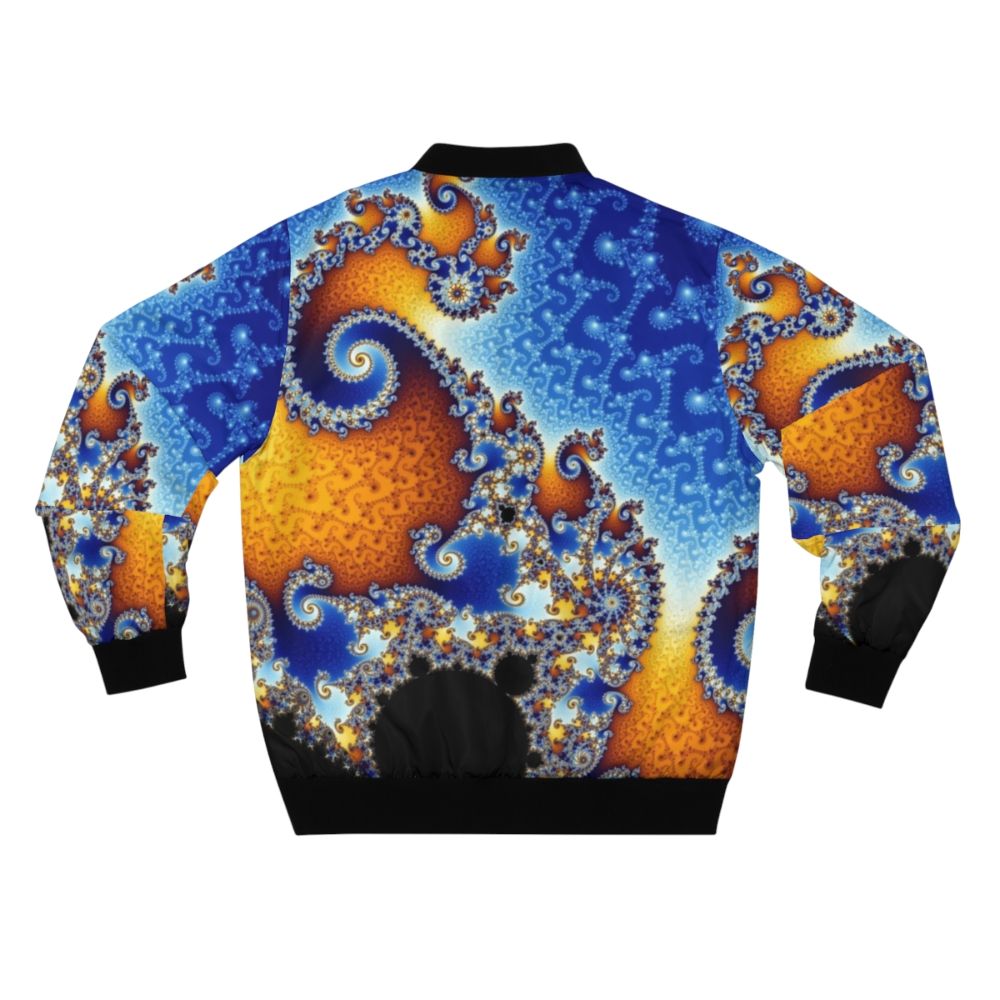 Mandelbrot Set Bomber Jacket featuring a beautiful fractal design - Back