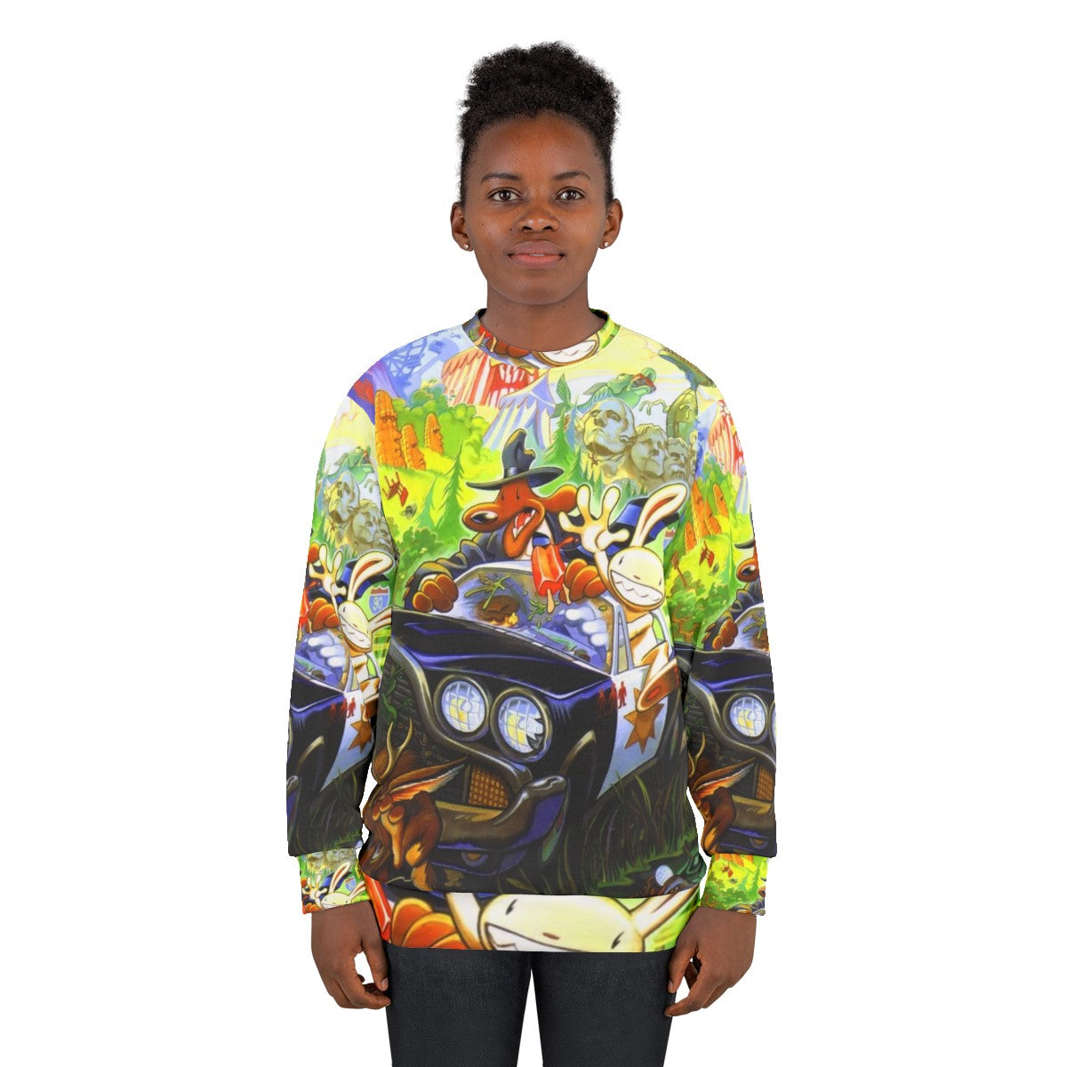 Sam Max Retro Gaming Pixel Art Sweatshirt - women