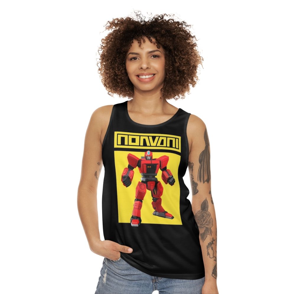 Anime robot hero unisex tank top - women