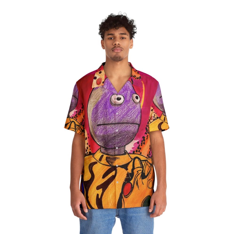 Randy Feltface Hawaiian Shirt with Inevitable Infinity Gauntlet Design - People Front