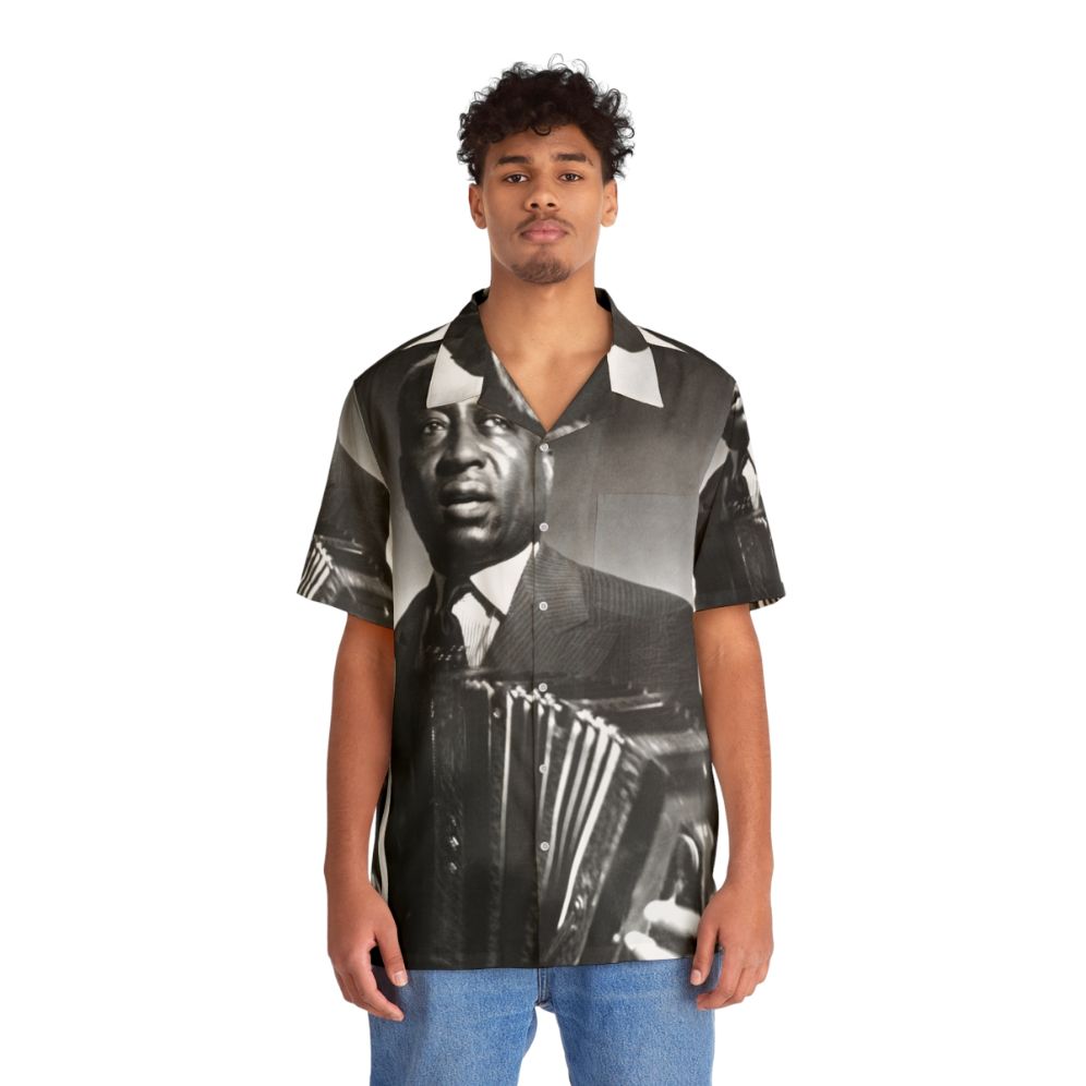 Leadbelly Hawaiian Shirt - Delta Blues Inspired Musician Apparel - People Front