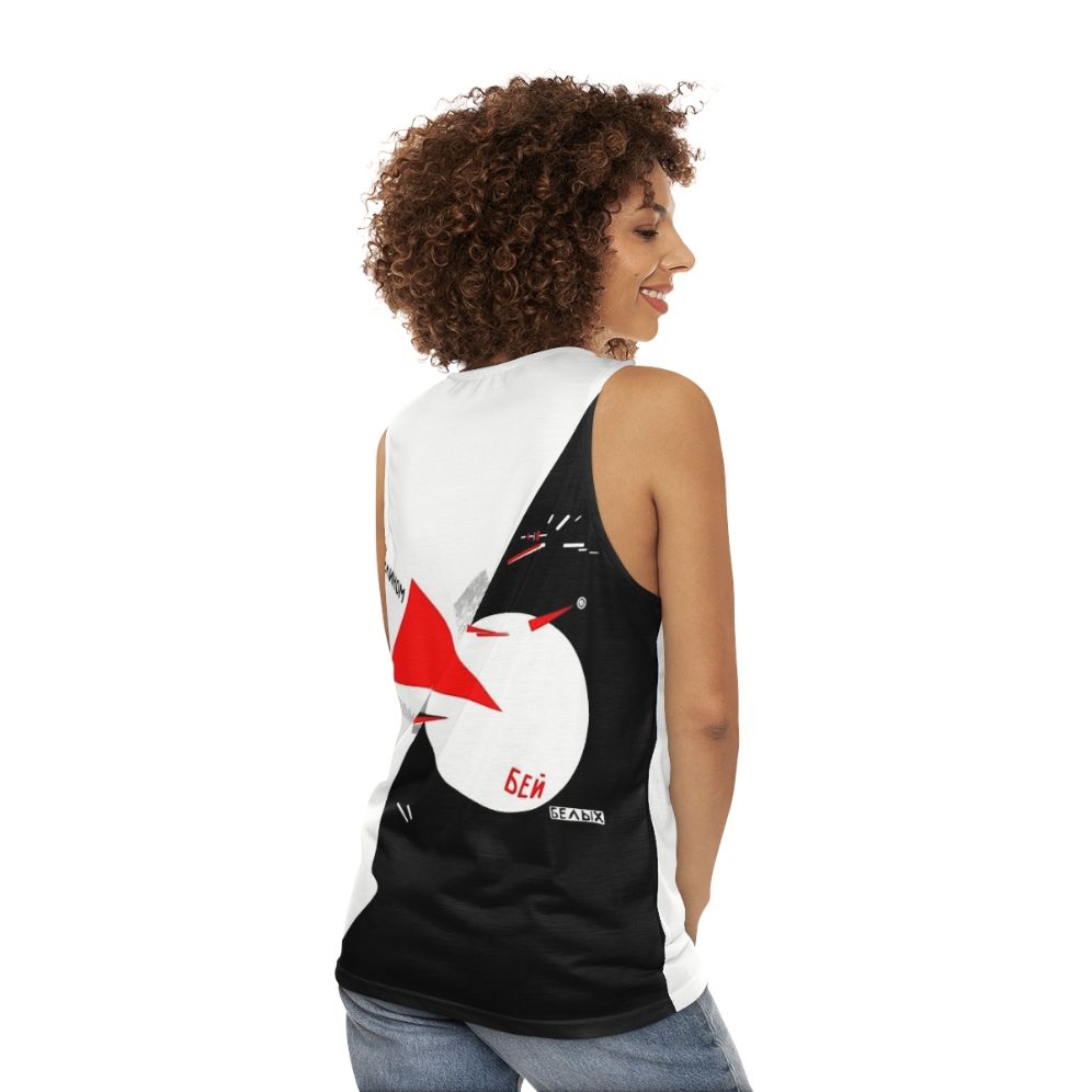 Constructivist Unisex Tank Top - women back