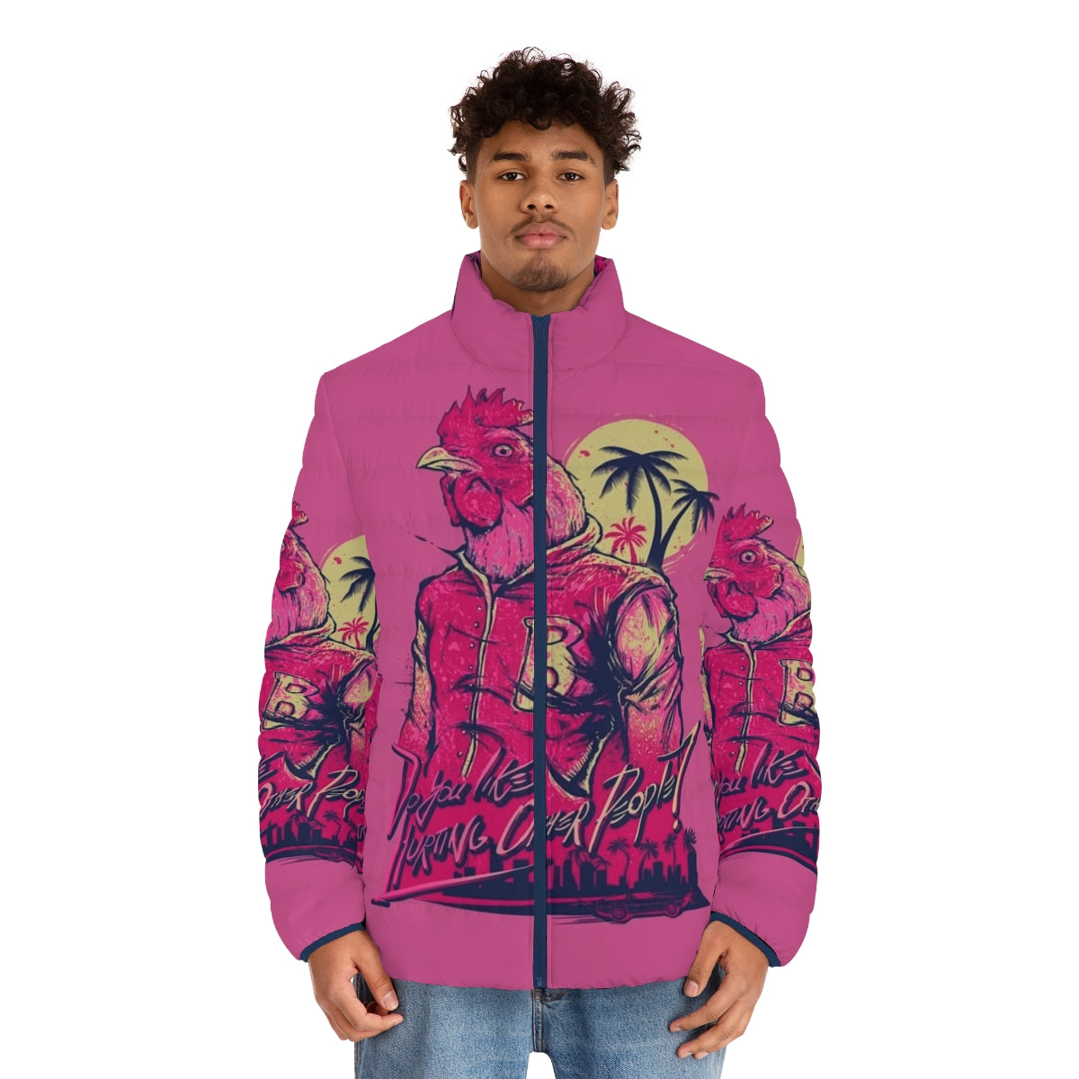 Hotline Miami Richard Puffer Jacket - Stylish and Practical Outerwear for Gamers and Fans - men front