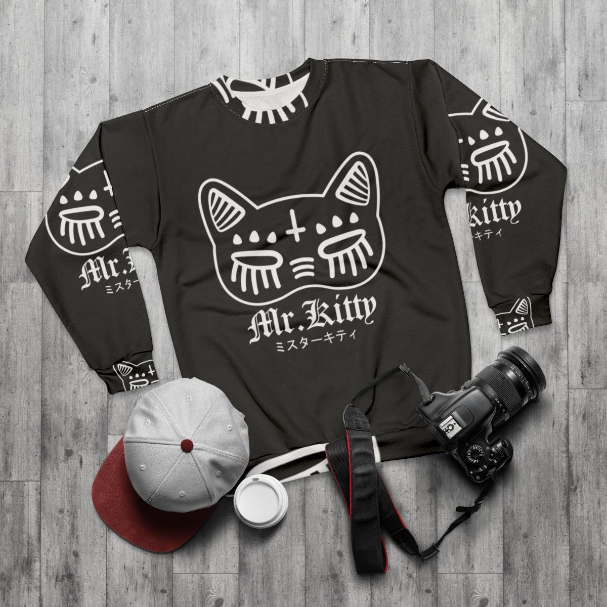 Kitty Graphic Sweatshirt - flat lay