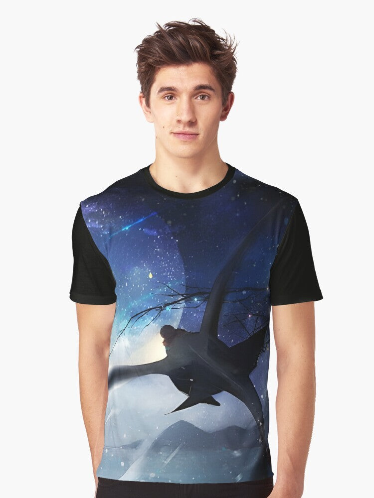 How to Train Your Dragon Night Fury Graphic T-Shirt with a beautiful night view design - Men