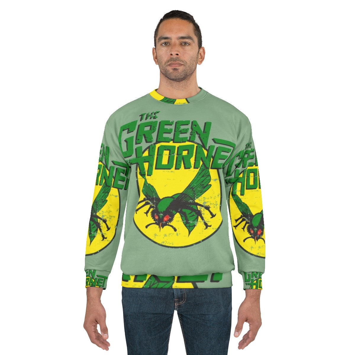 Vintage Green Hornet Sweatshirt with Bruce Lee - men