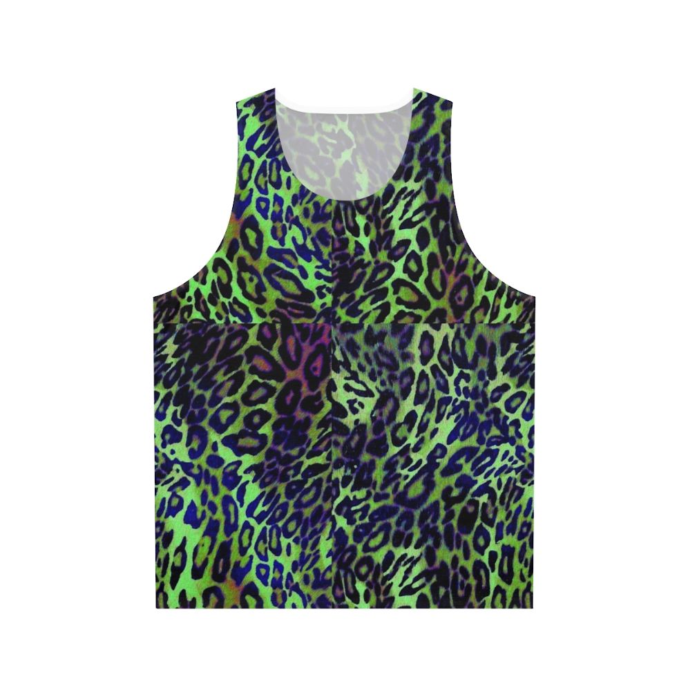 Colorful leopard print unisex tank top