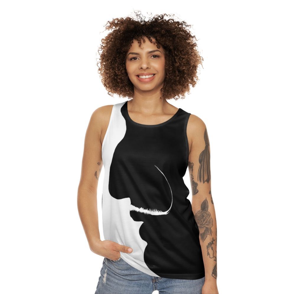 Minimalist Salvador Dali portrait unisex tank top - women