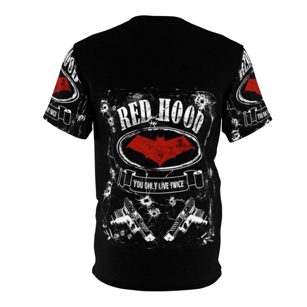 Red Hood Inspired Whiskey Style Graphic T-Shirt - Back