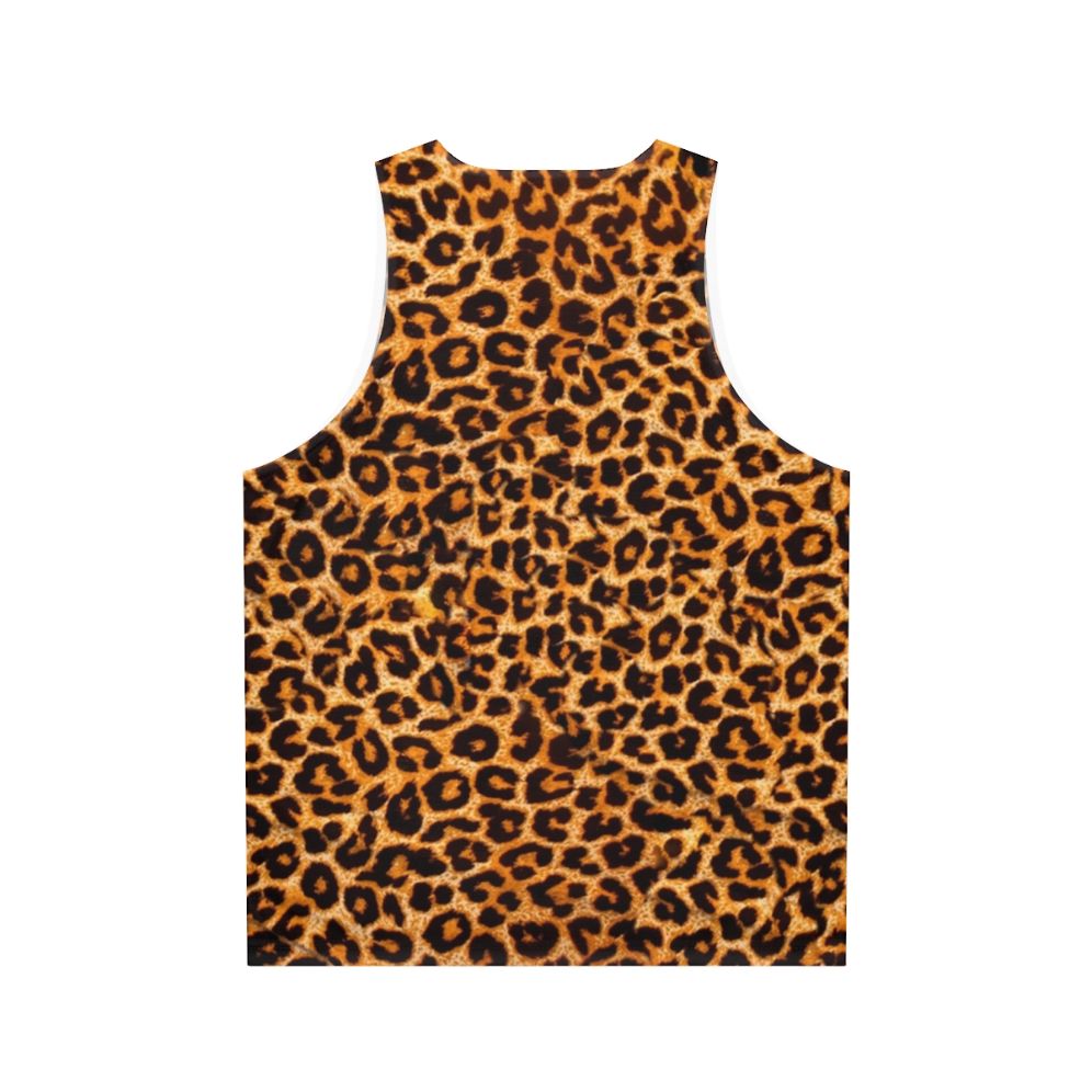 Unisex leopard print tank top - Back