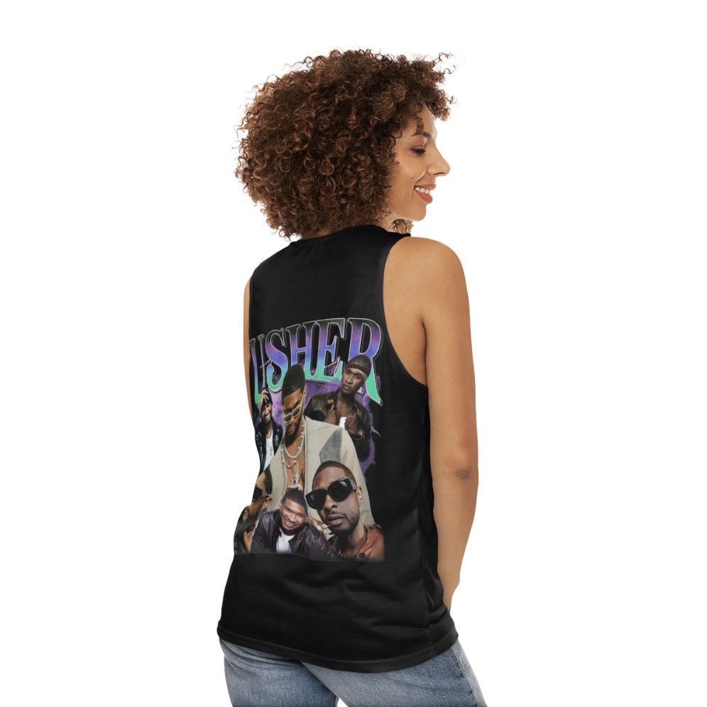 Usher Retro Unisex Tank Top - women back