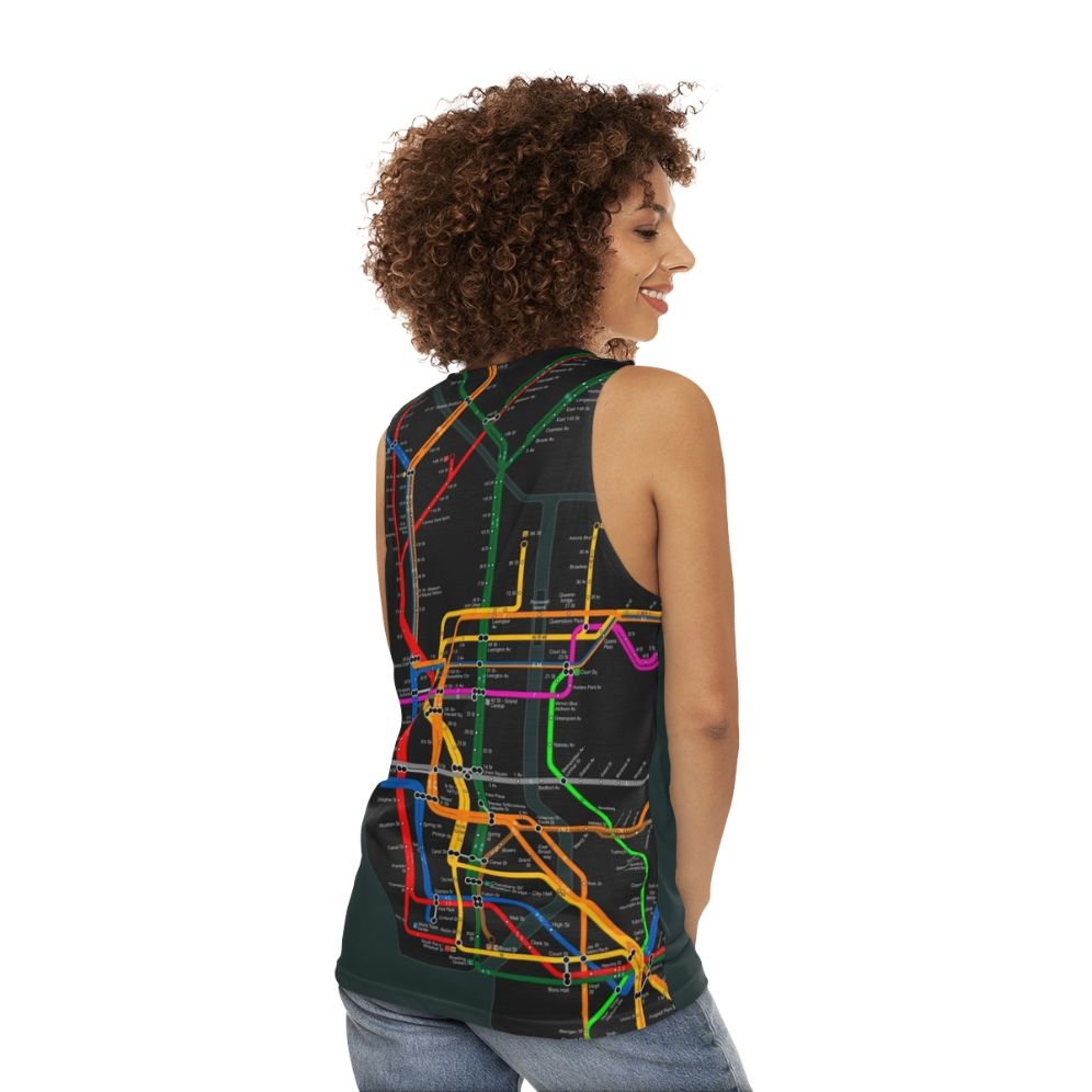 New York City Subway Map Unisex Tank Top - women back