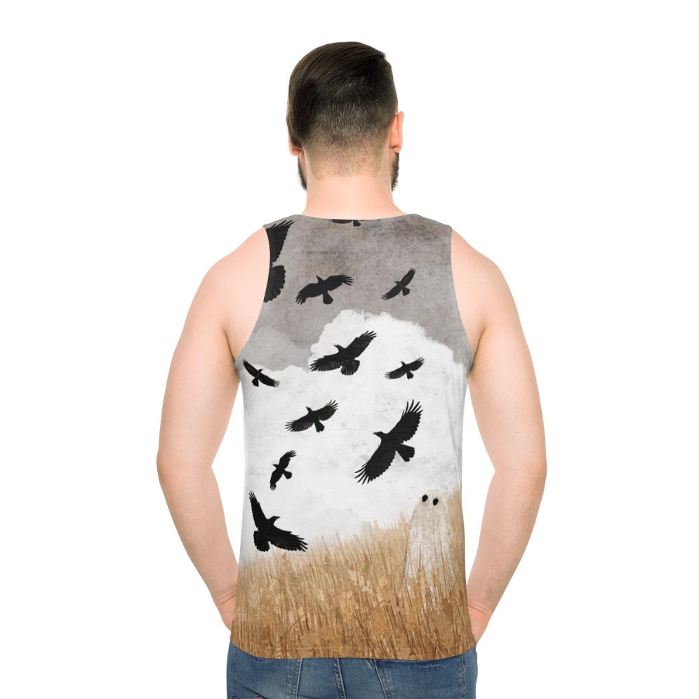 Vintage Crows Unisex Tank Top - men back