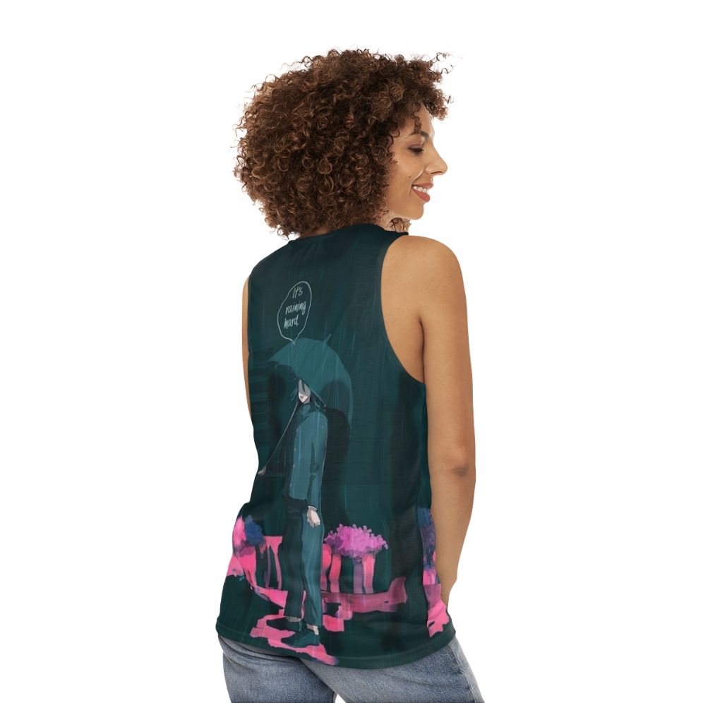 Sad Boy Kokichi Ouma Anime Tank Top - women back