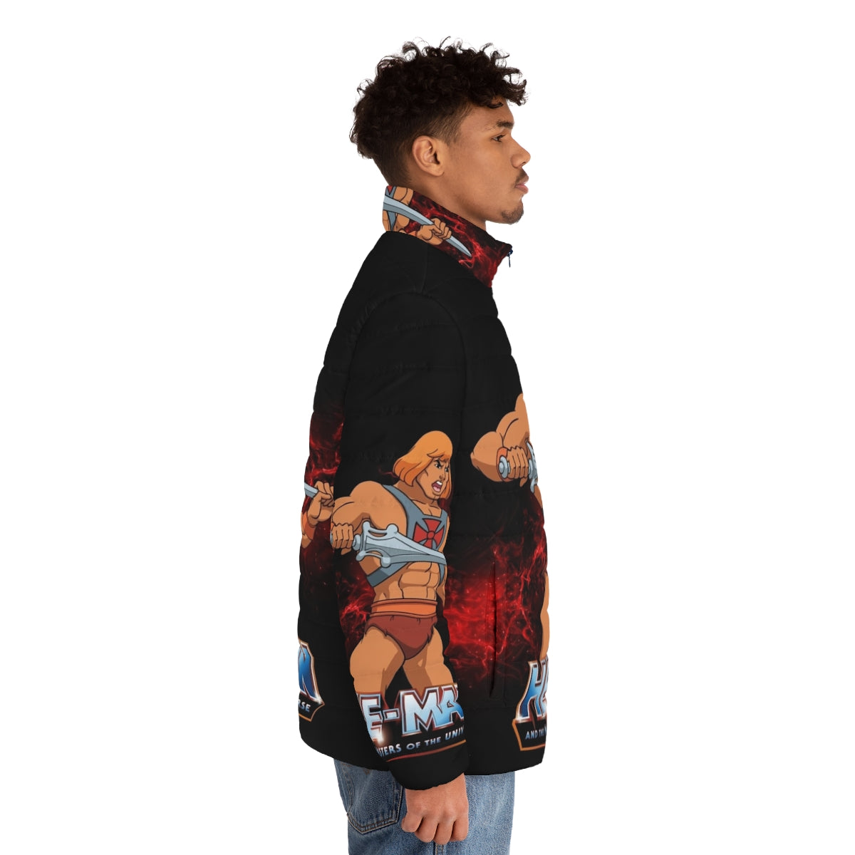 He Man Masters of the Universe Puffer Jacket - men side right