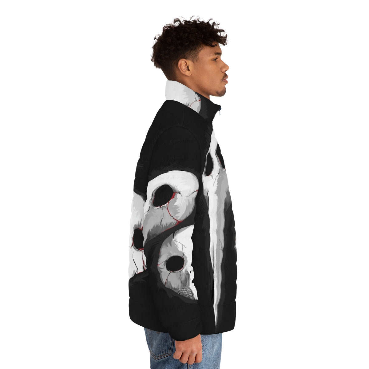 Sachiel Puffer Jacket with Evangelion Anime Inspired Design - men side right