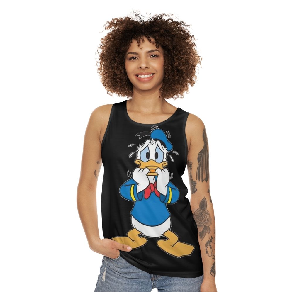 Funny Donald Duck fan art unisex tank top - women