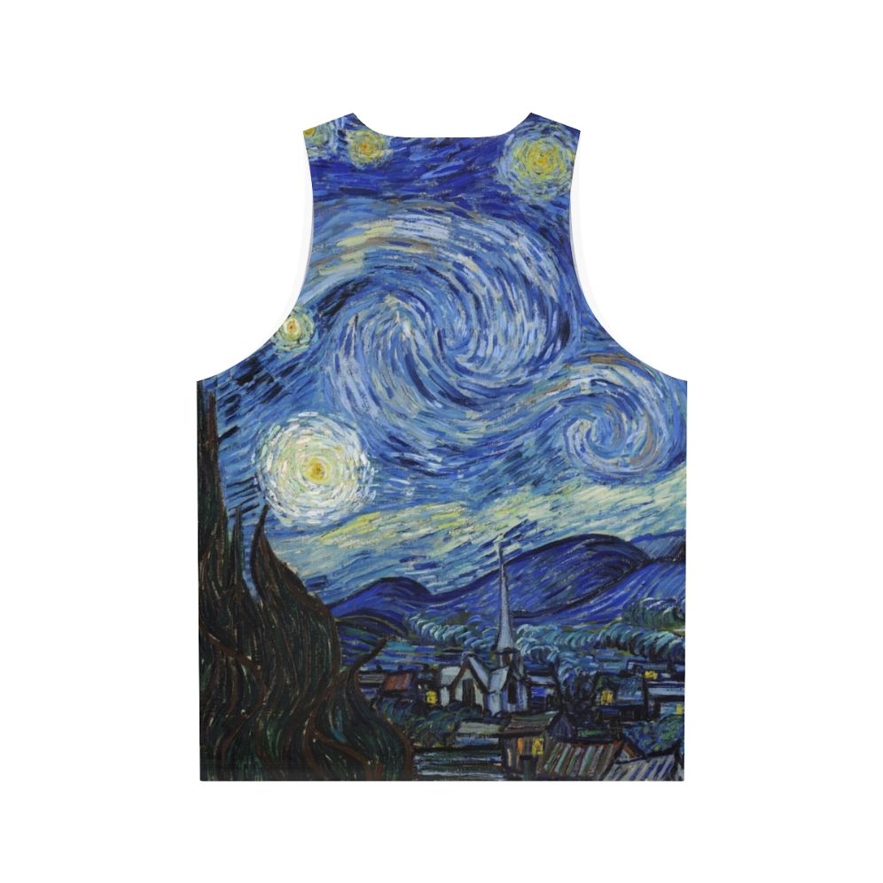 Starry Night Van Gogh Unisex Tank Top - Back