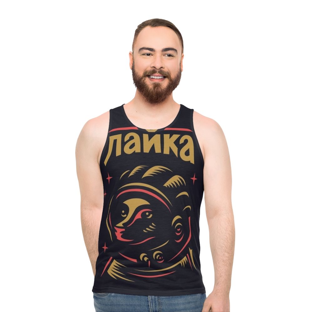 Laika Soviet Space Dog Unisex Tank Top - men