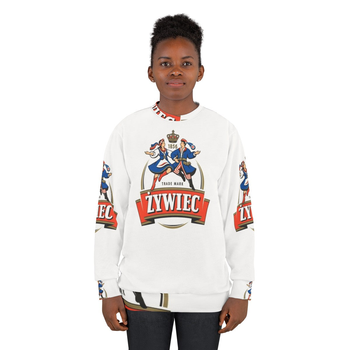 Polish Zywiec Beer Sweatshirt featuring the Polska Eagle Crest - women