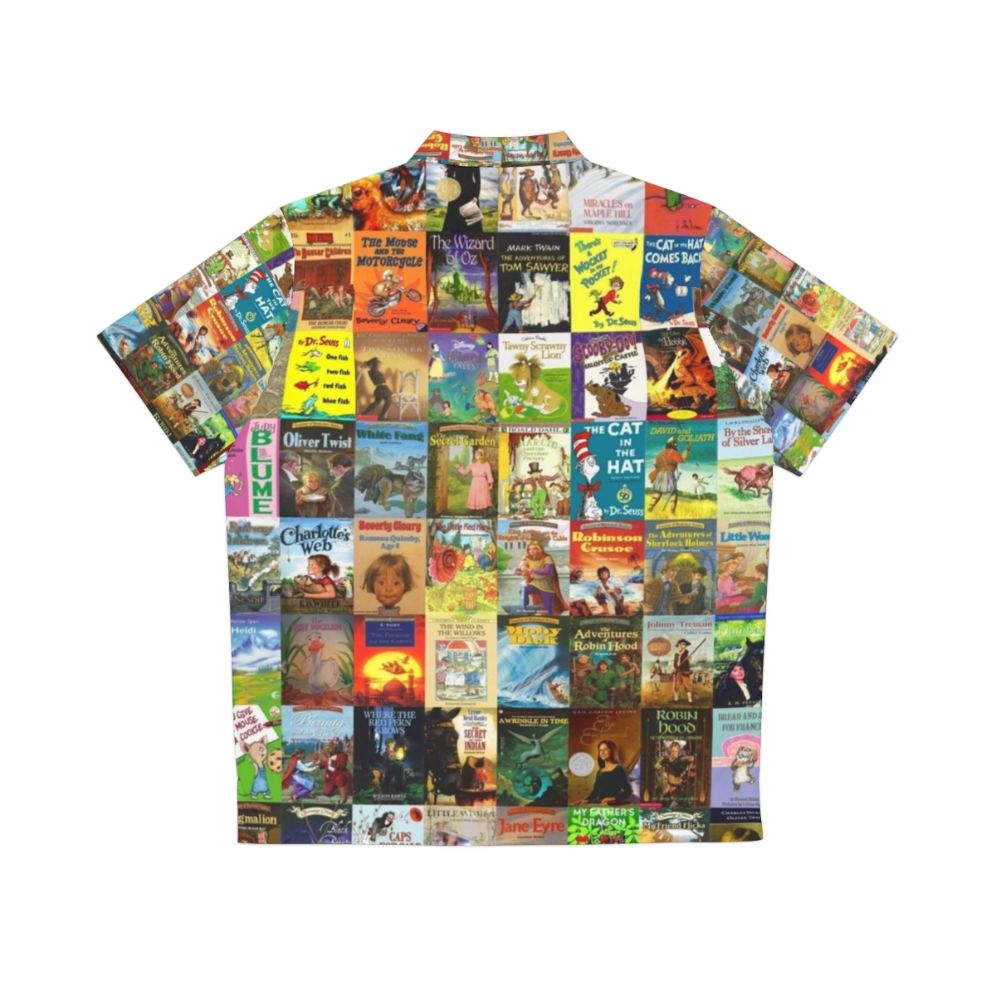 Children's Books Hawaiian Shirt - Tropical Print Clothing for Young Literature Fans - Back