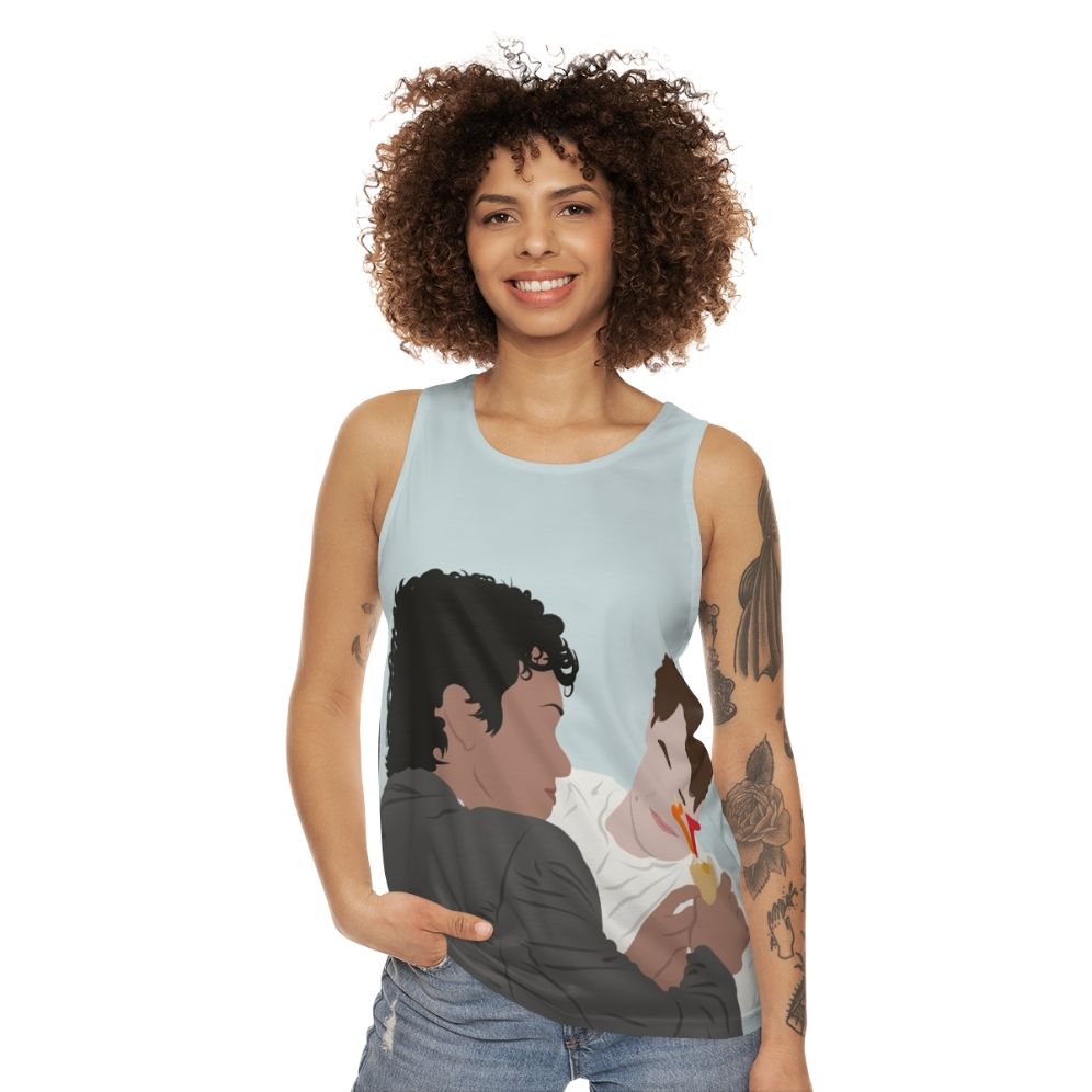 Unisex Young Royals Season 3 Tank Top with Prince Wilhelm and Simon Eriksson Quote - women