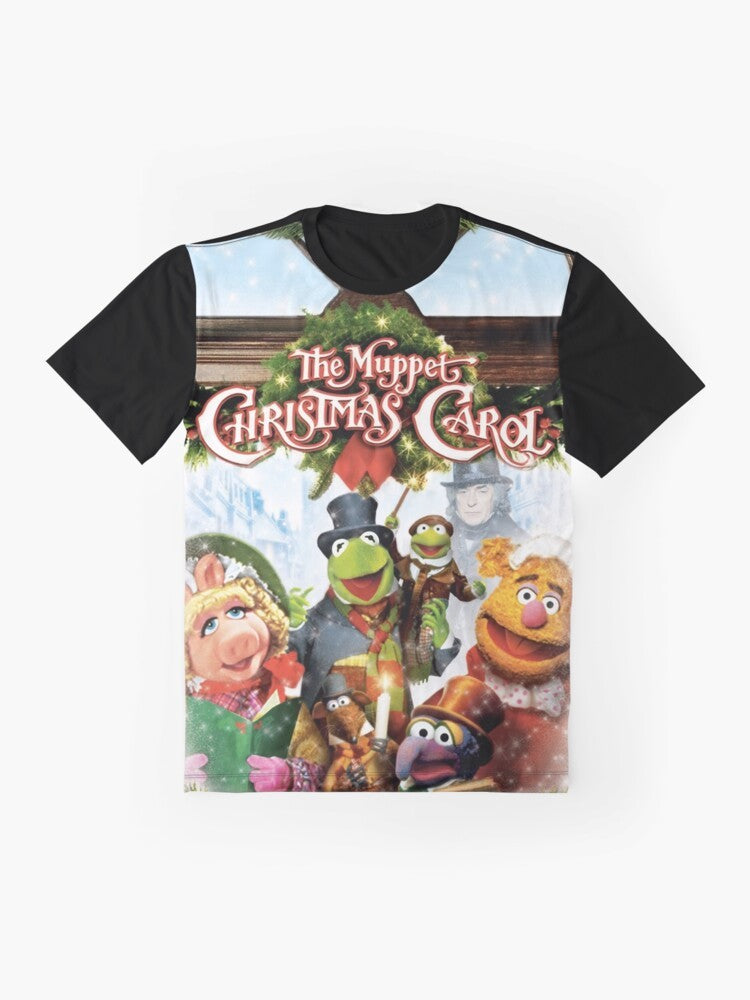 Graphic t-shirt featuring characters from the classic holiday movie "The Muppet Christmas Carol" - Flat lay