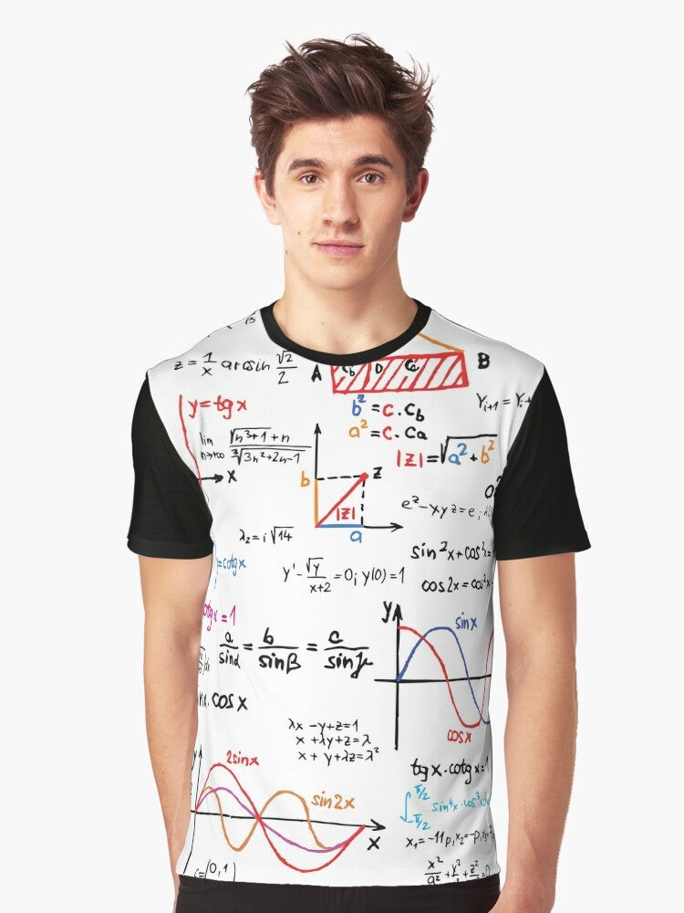 Mathematics Formulas Numbers Graphic T-Shirt - Men