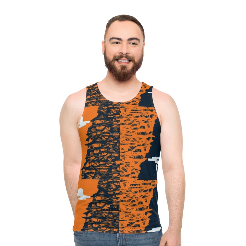 Houses Unisex Tank Top with Asian-Inspired Pattern - men