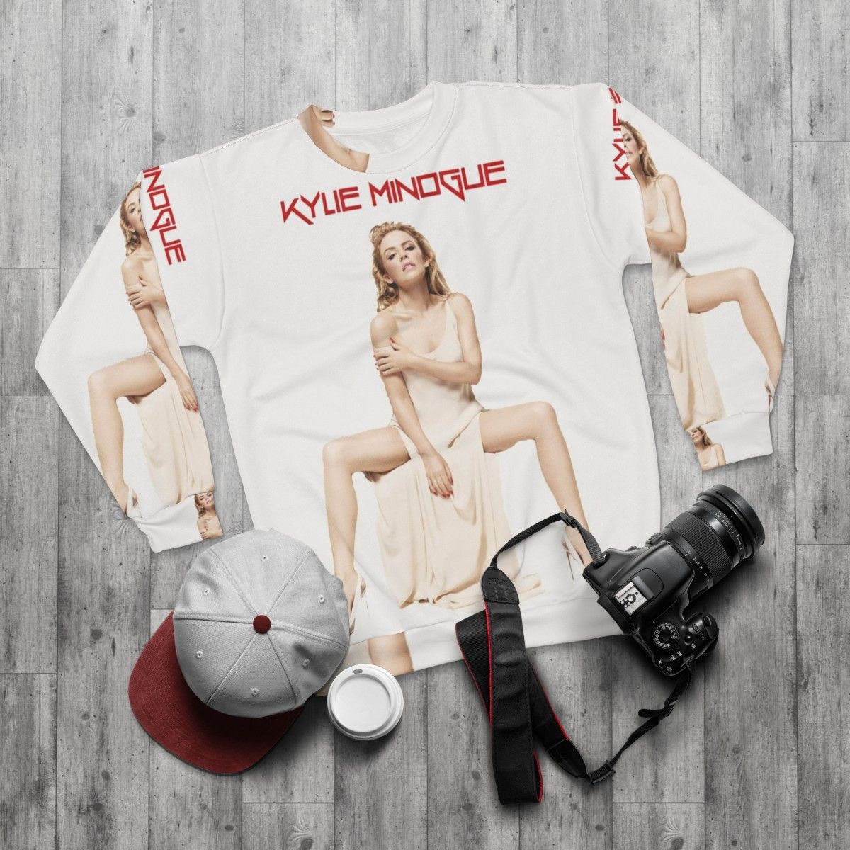 Kylie Minogue Sweatshirt - Celebrity Merchandise - flat lay