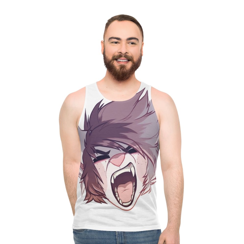 Unisex animal print tank top - men