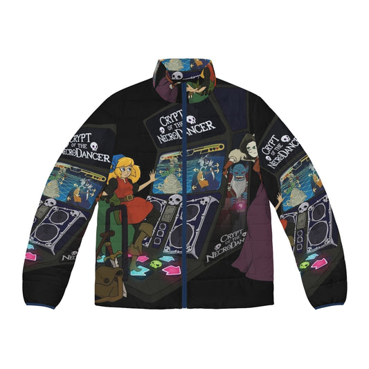 Arcade Wizard Retro Puffer Jacket with gaming-inspired design for retro gaming fans