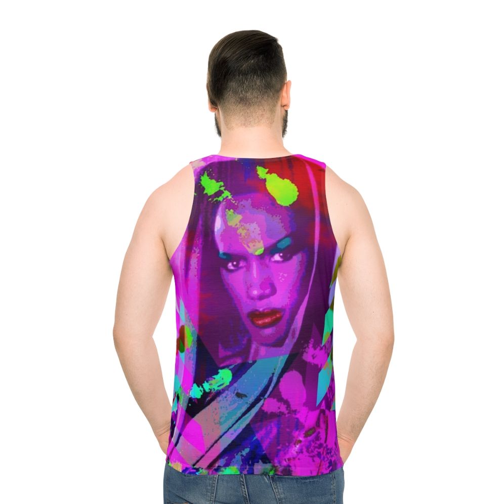 Unisex Grace Jones inspired LGBTQ pride tank top - men back