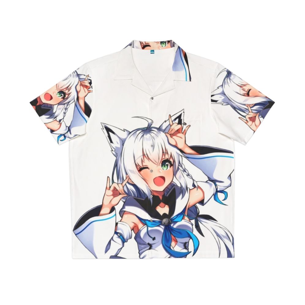 Shirakami Fubuki Hololive VTuber Hawaiian Shirt