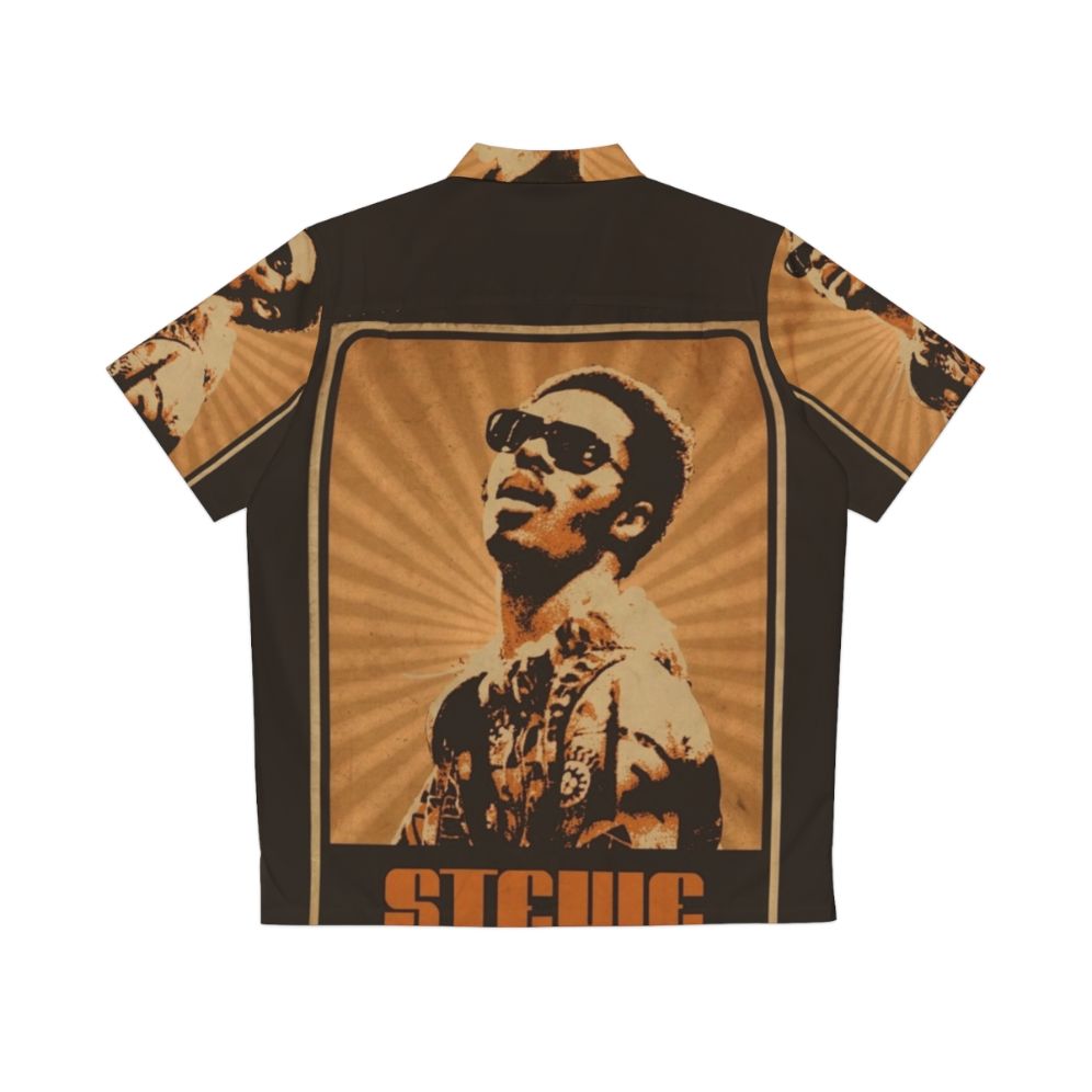 Stevie Wonder Hawaiian Shirt with Retro Music Inspired Design - Back