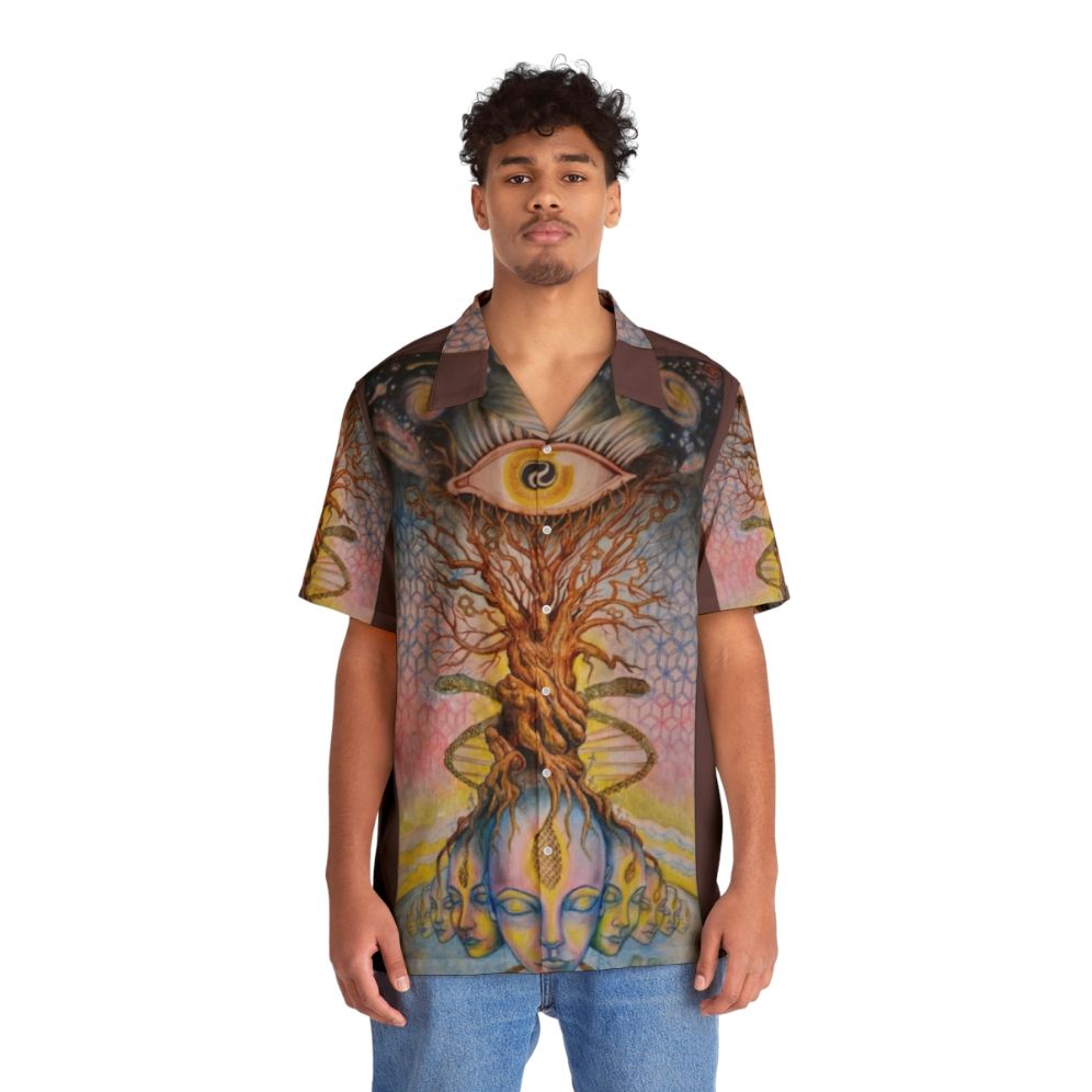 Pineal gland Hawaiian shirt featuring visionary art design - People Front