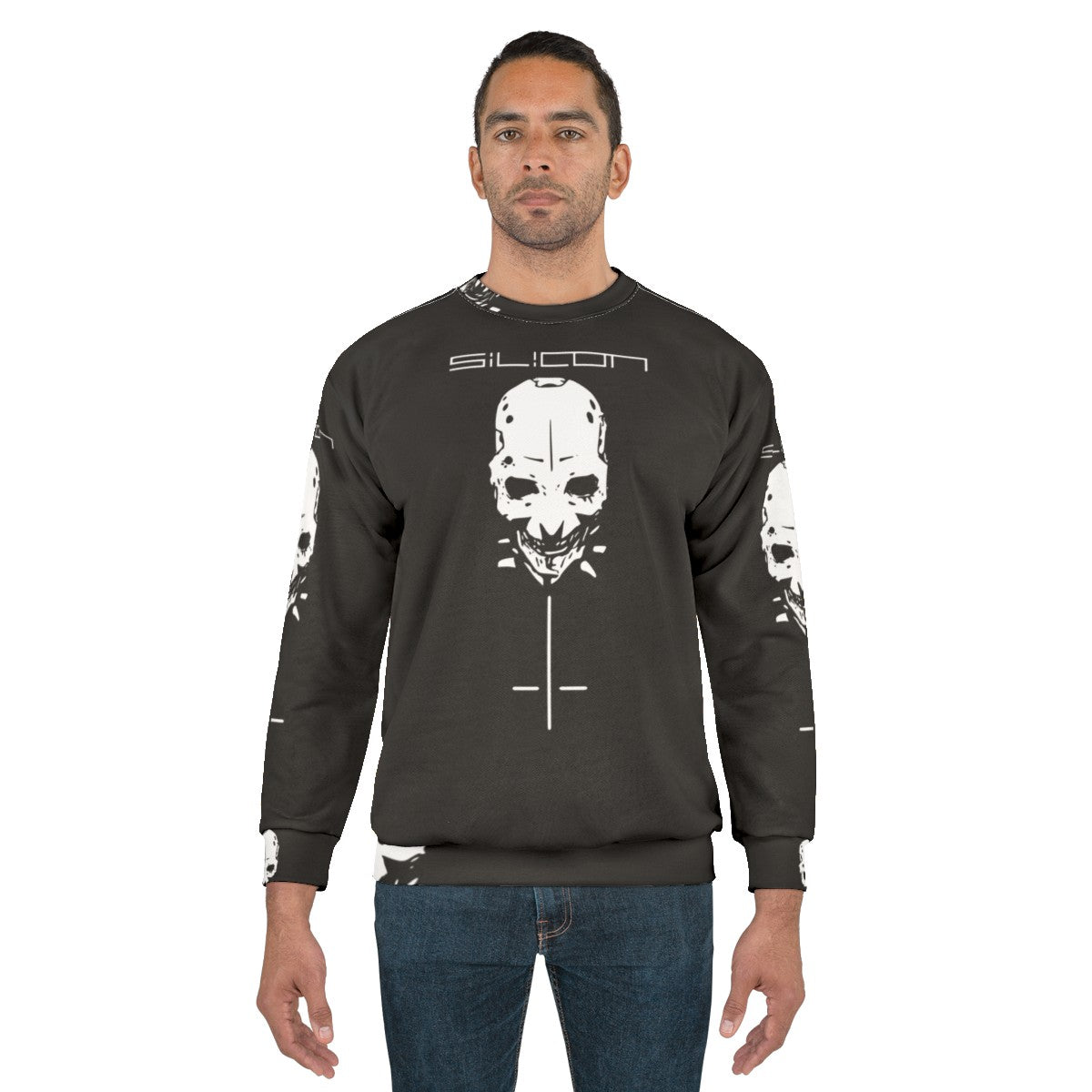 Blame Silicon White Sweatshirt with Sidonia no Kishi Inspired Design - men